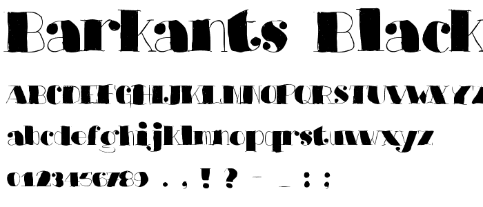 Barkants Black font